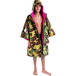 2024 Dryrobe Advance Junior Short Sleeve Change Robe V3 V3KSS - Camo / Pink